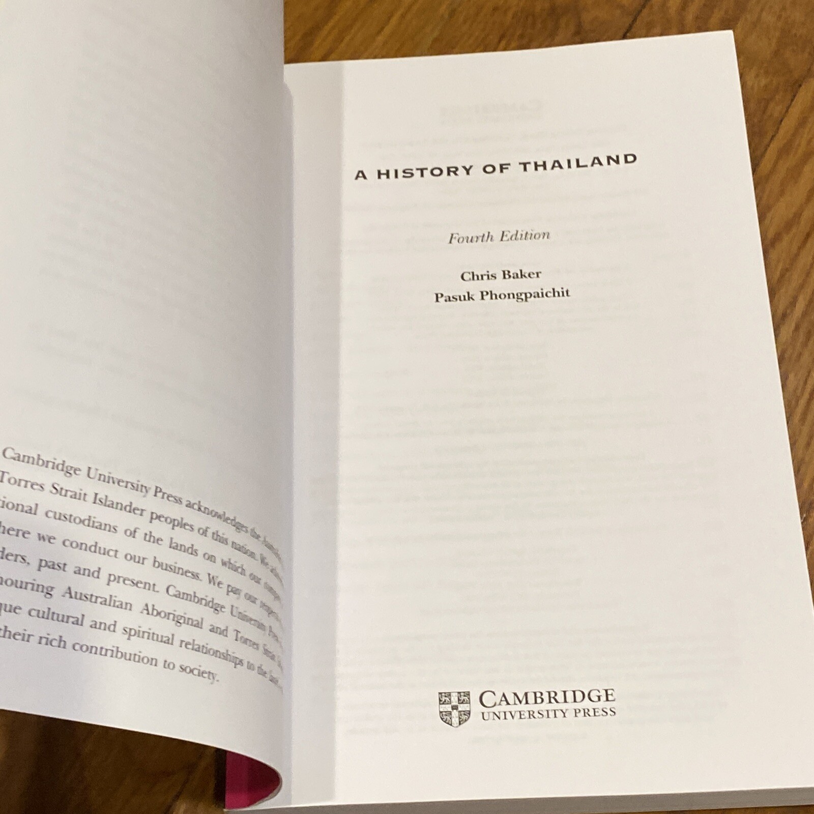 A History of Thailand Baker Phongpaichit Paperback Cambridge University Press 4e