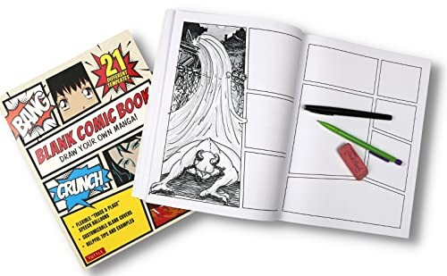 Blank Comic Book: Draw Your Own Manga! (84 Blank Pages of 21 Different Templates