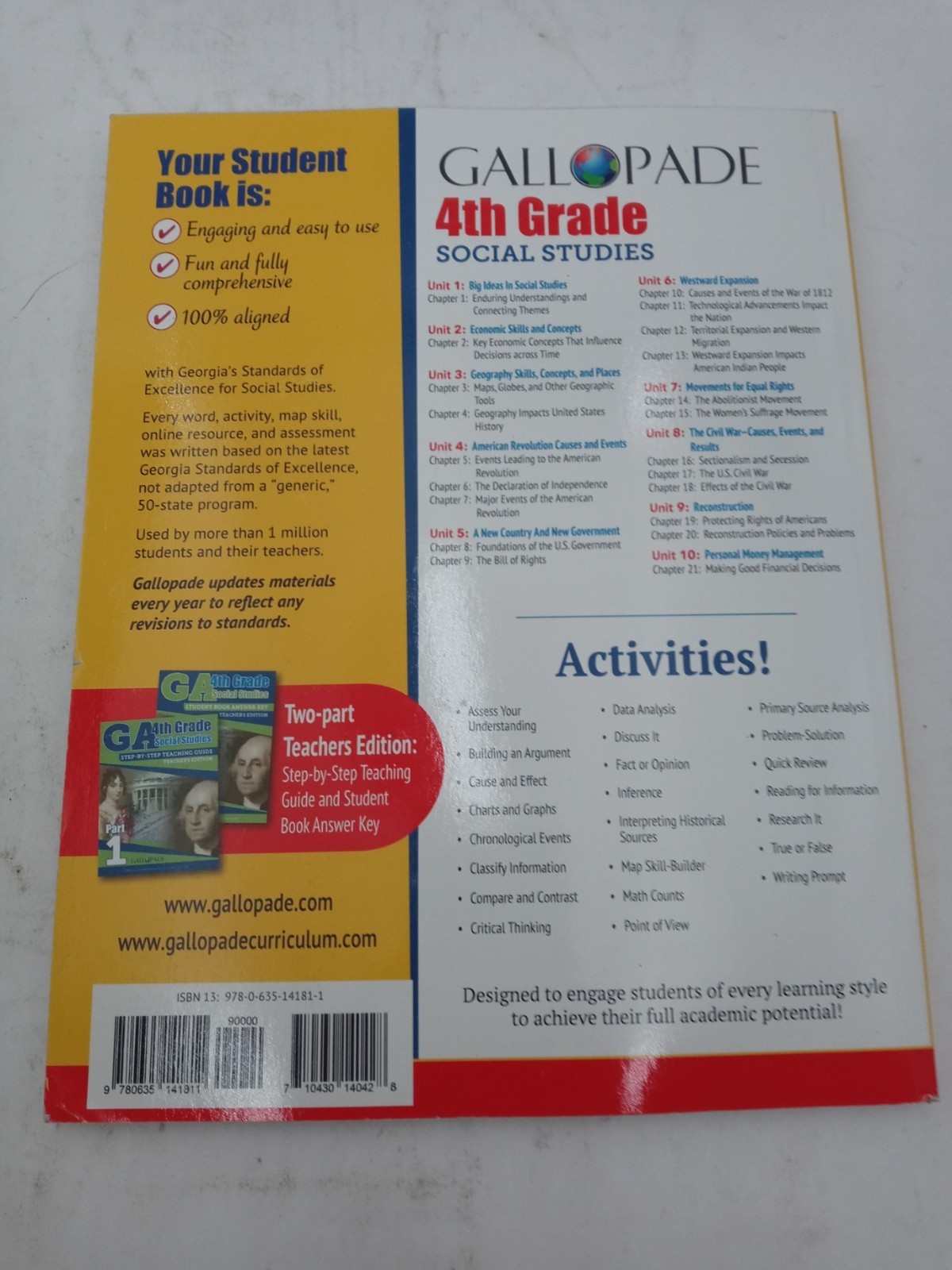 Georgia 4th Grade Social Studies Student Book PB 9780635141811