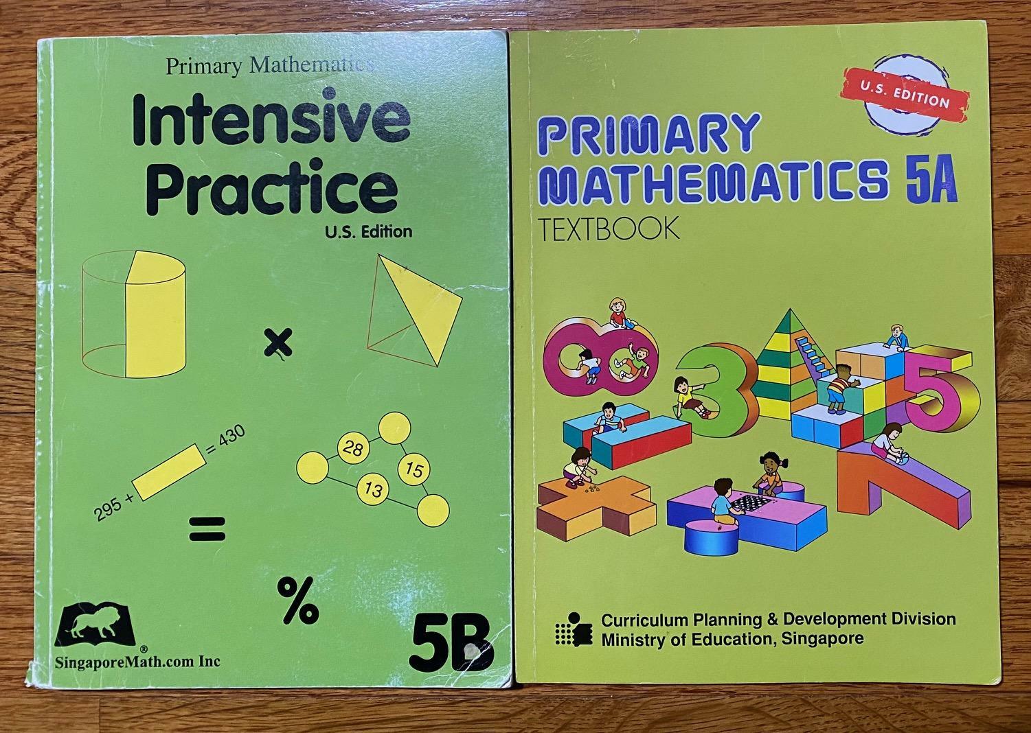 Singapore Math Primary Mathematics Textbook 5A Intensive Practice 5B
