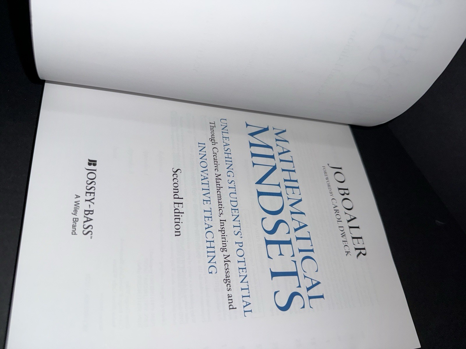 Mathematical Mindsets: Unleashing Students Potential Jo Boaler 2022 2nd ed. New