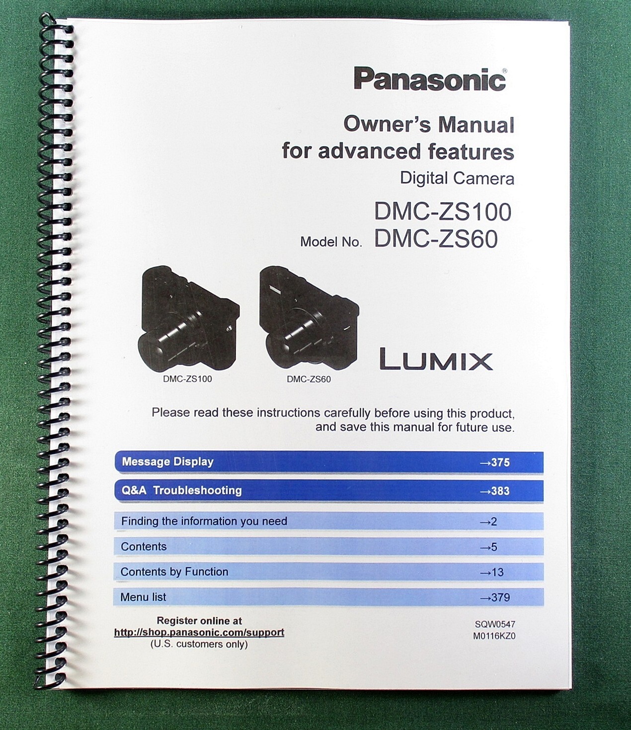 Panasonic DMC-ZS100 / ZS60 Advanced Owner’s Manual: Full Color & Clear Covers!