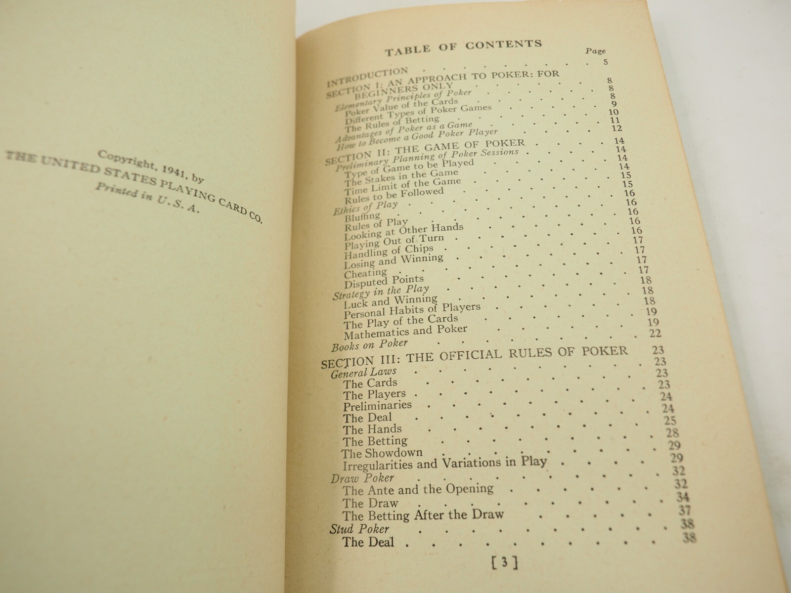 Poker The Nations Most Fascinating Card Game US Playing Card Co.SoftCover 1941