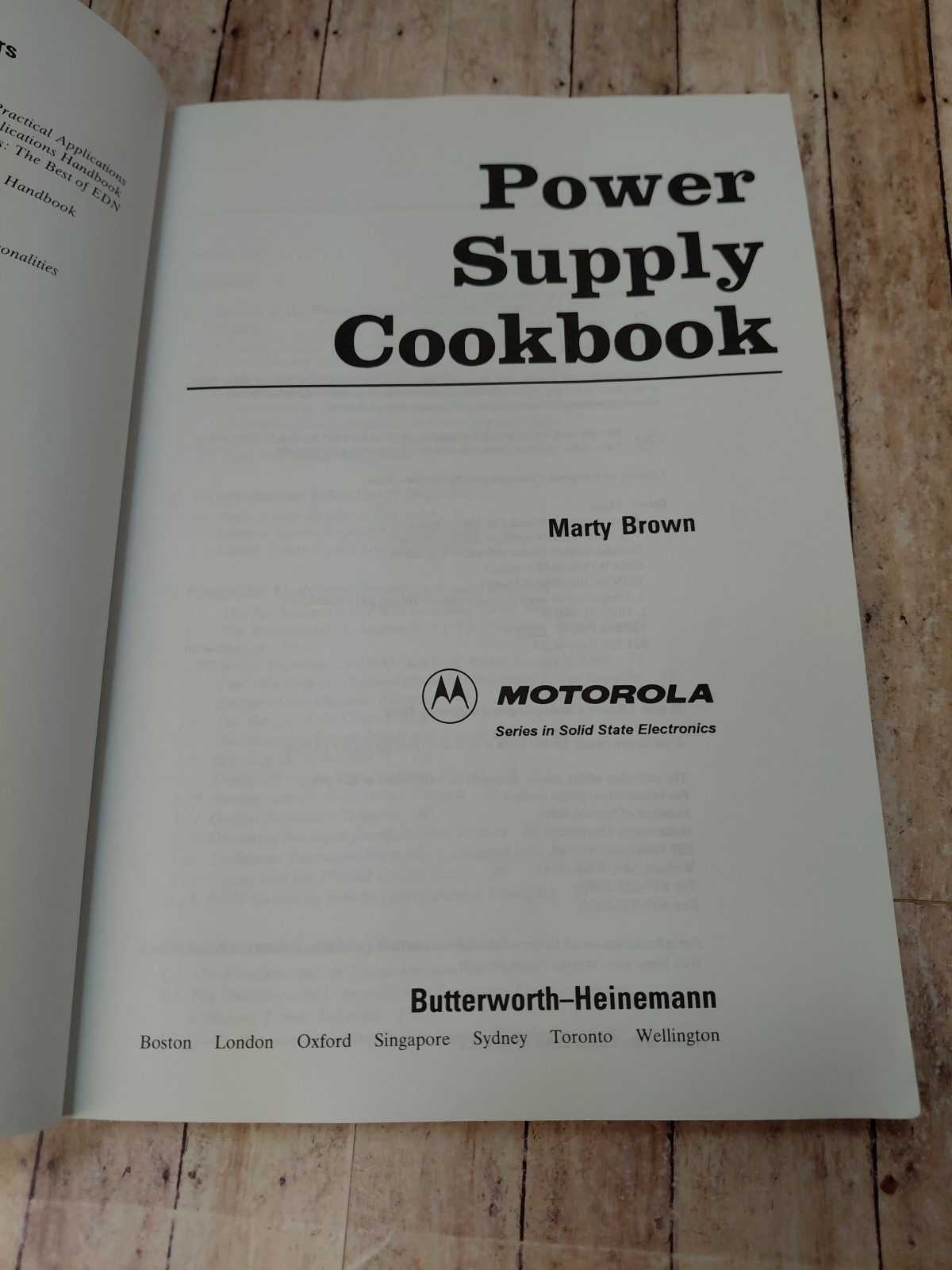 Marty Brown Power Supply Cookbook (Paperback) Good Condition