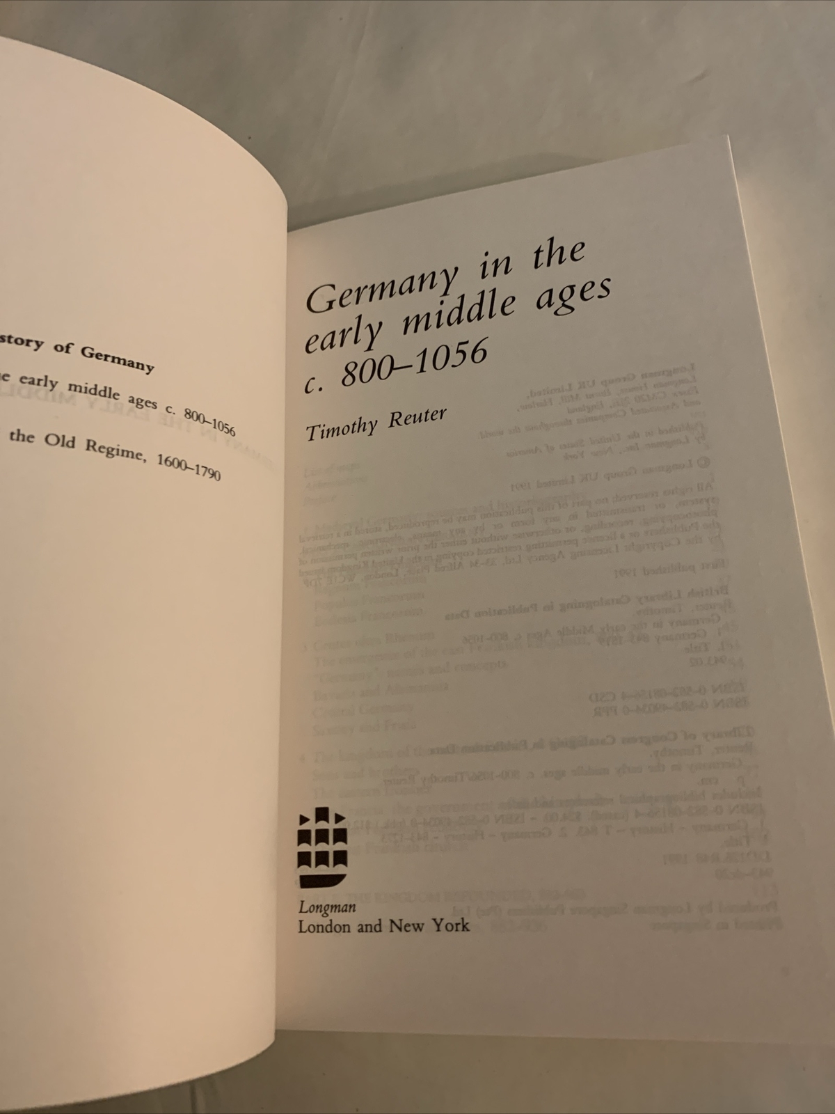 Germany in the Early Middle Ages, C. 800-1056, Paperback by Reuter, Timothy, …
