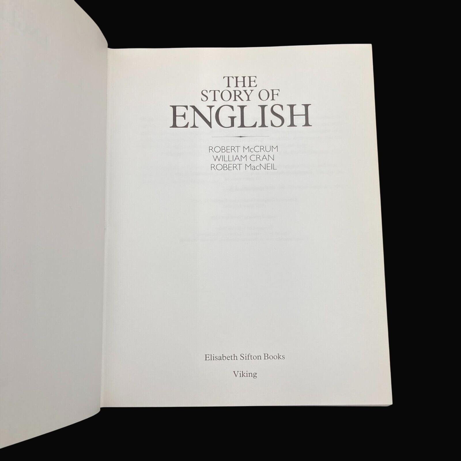 The Story of English by McCrum Cran & MacNeil 1986 HC 1st Edition PBS TV Series