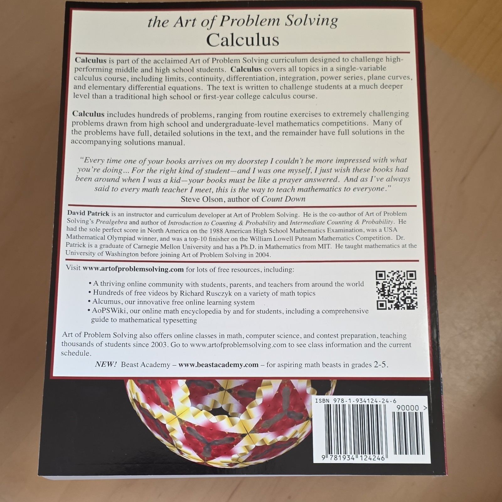 Art of Problem Solving Calculus 2nd Edition David Patrick Paperback 2020