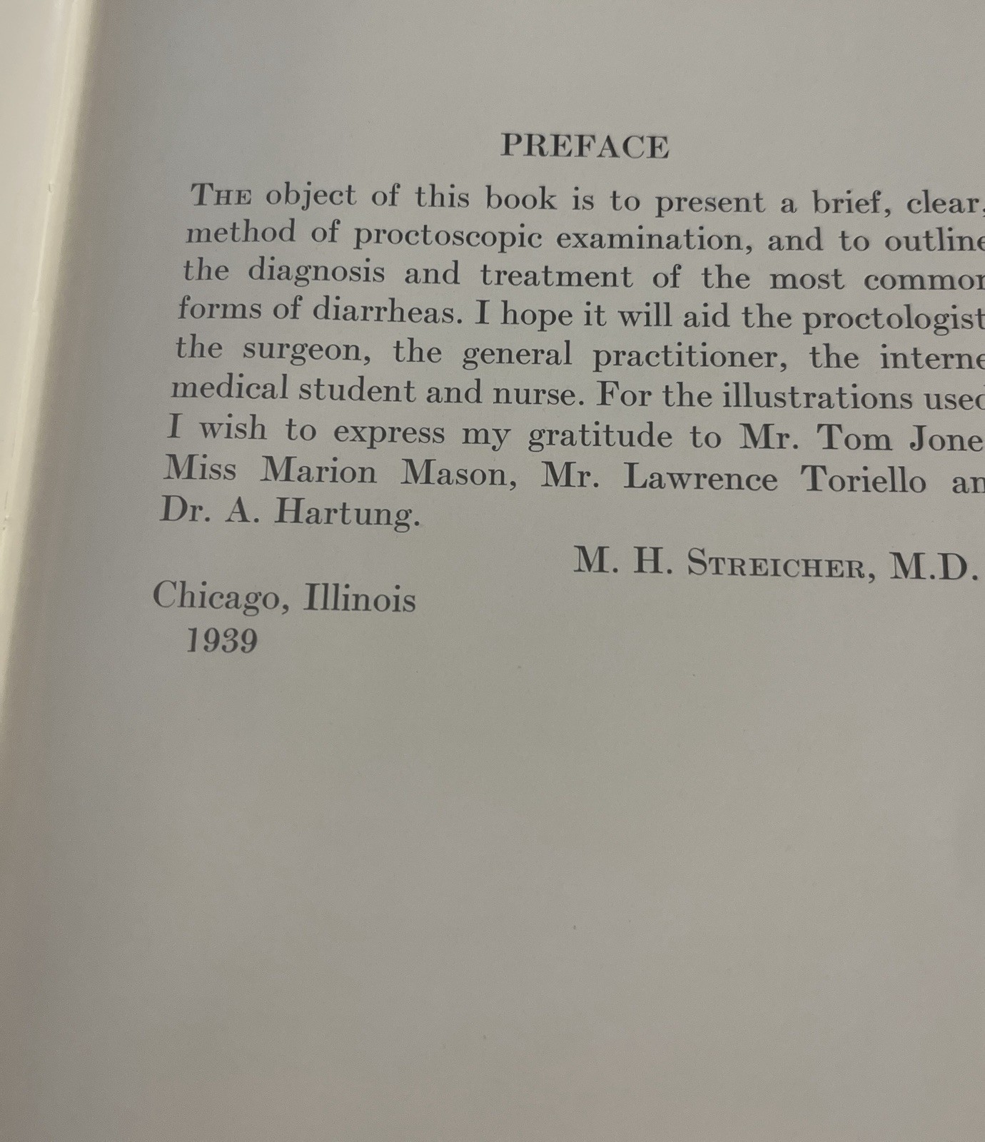 Proctoscopic Examination and Diagnosis & Treatment of Diarrheas 1940 Streicher