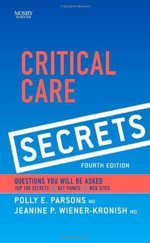 Critical Care Secrets – Paperback, by Parsons MD Polly E.; – Very Good