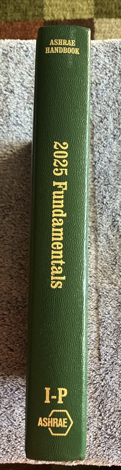 2025 ASHRAE Handbook FUNDAMENTALS | Brand New | Hardcopy I‑P Edition |