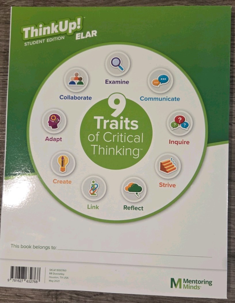 ThinkUp ELAR Level 6 Student Edition TEKS Workbook NEW