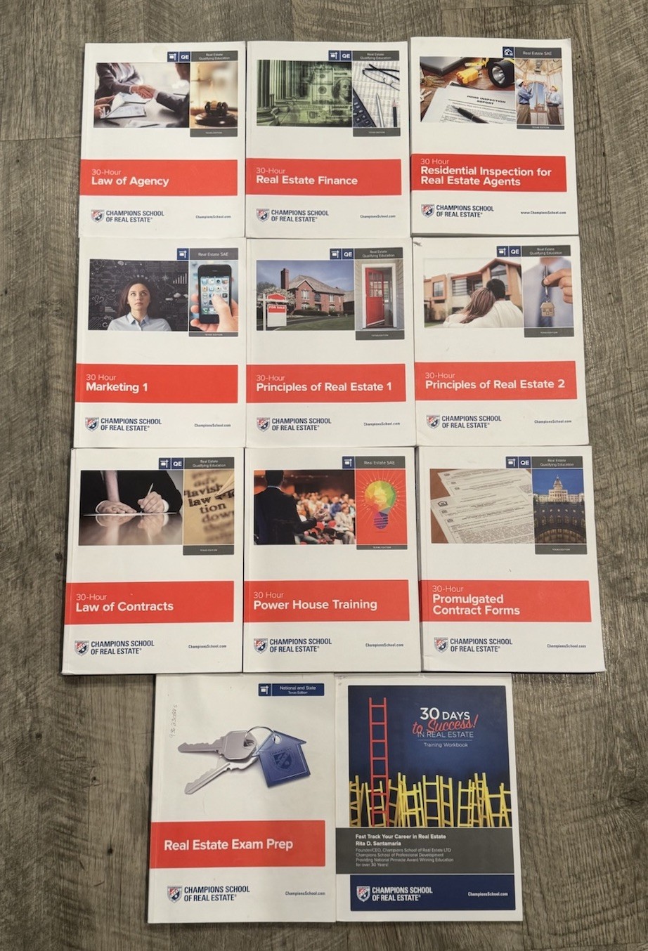 Champion School of Real Estate 30 Hour Books Lot of 10 Books