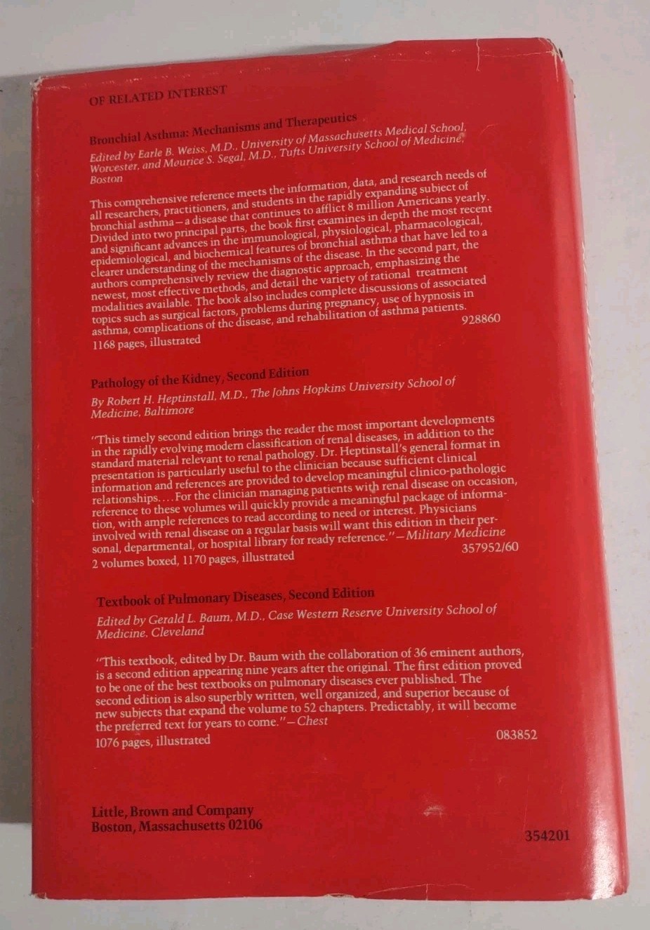 Applied Physiology of Respiratory Care by Hedley-Whyte et al, 1976 HC, VG+