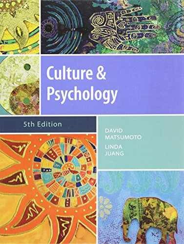 Culture and Psychology, 5th – Hardcover, by Matsumoto David; Juang – Acceptable