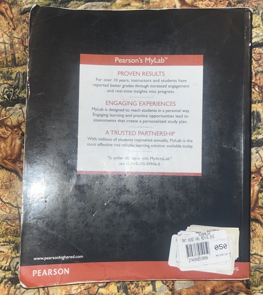 Pearson Art History Vol 1 5th Ed Stokstad & Cothren Paperback 2014
