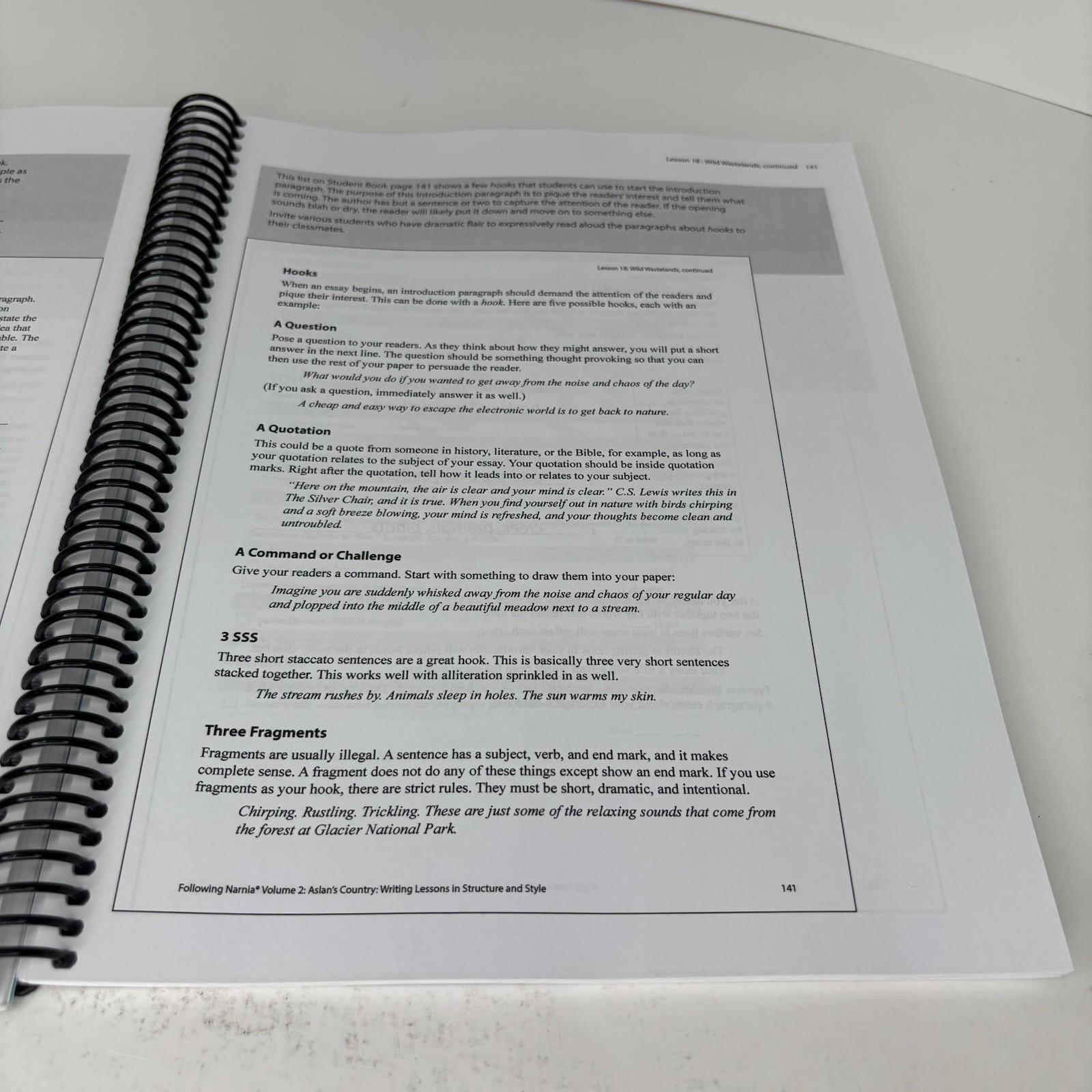 IEW Following Narnia Volume 2 Teacher’s Manual Homeschool Writing Curriculum