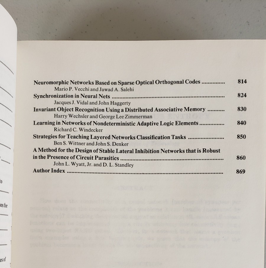 Neural Information Processing Systems Anderson AIP 1988 NIPS 1987 NEW Hardcover