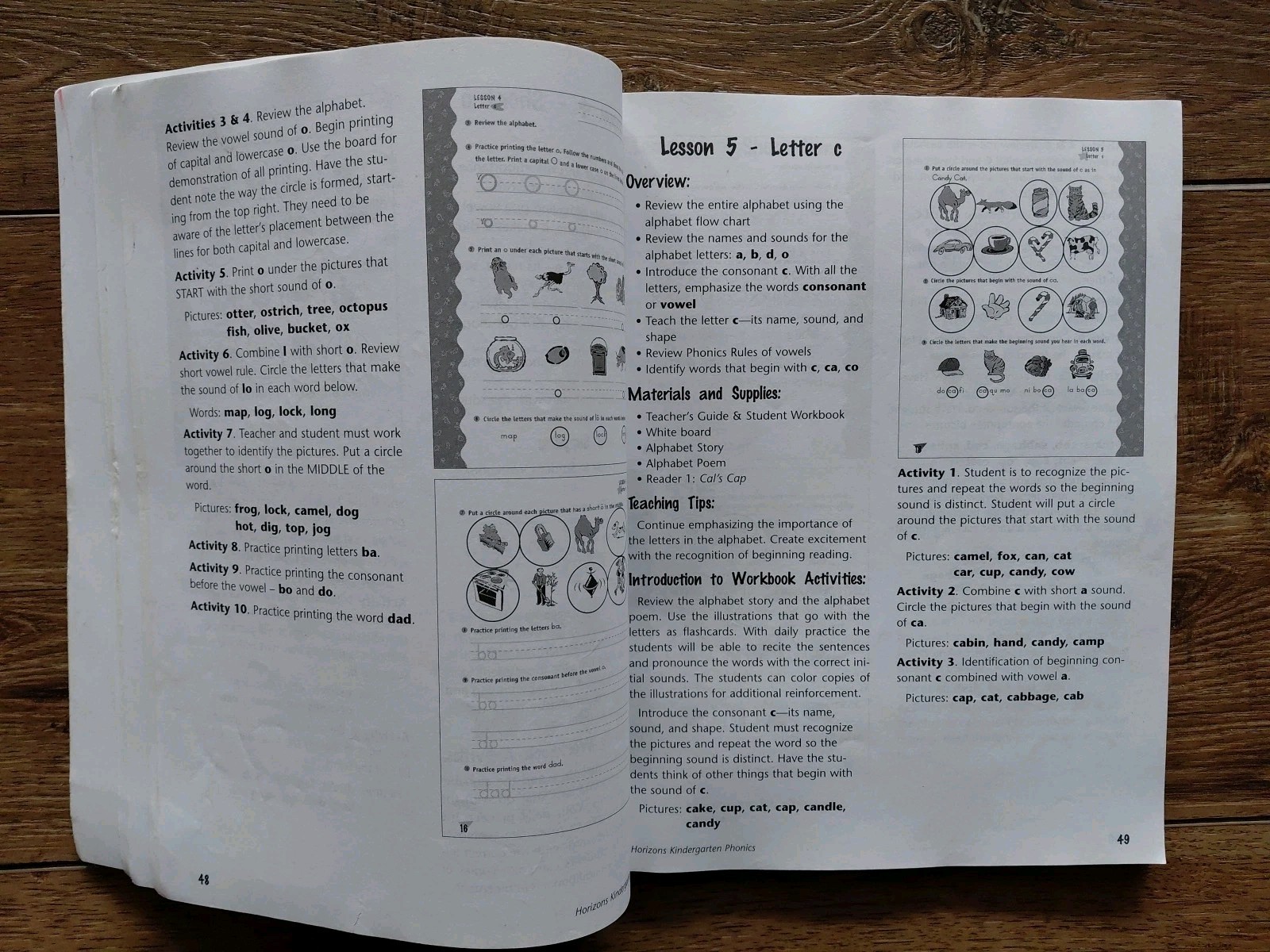 Horizons Phonics & Reading Teachers Guides 1,2,3,4 K Alpha Omega Homeschool ED5