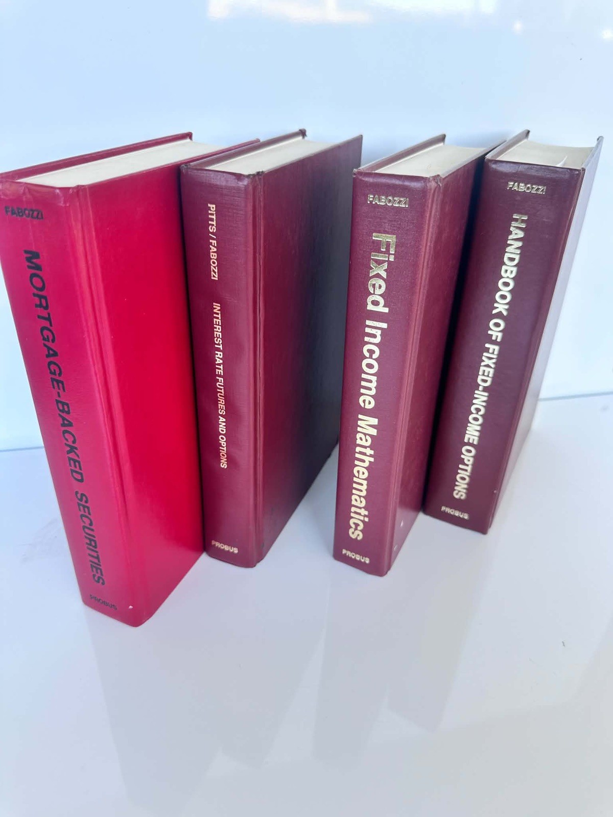 Frank J. Fabozzi Books. Fixed Income Opt & Math, Interest Rate,Mortgage Backed.