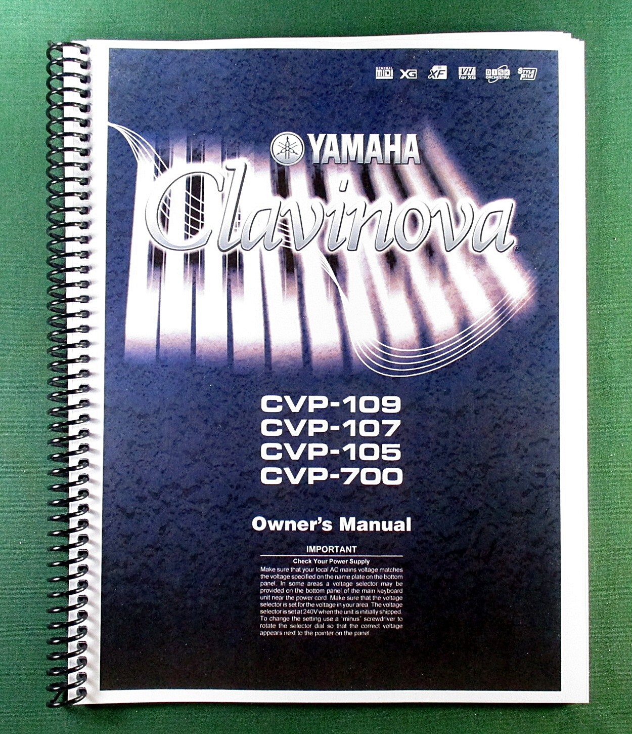 Yamaha CVP-109 CVP-107 CVP-700 Instruction Manual: 235 Pages & Protective Covers