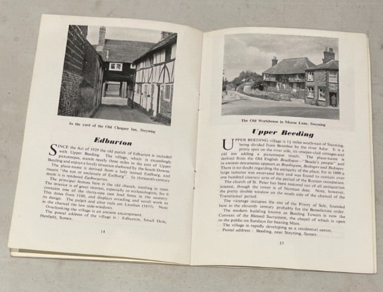 The Official Guide To Steyning, Bramber and Beeding Sussex 1958 – 9