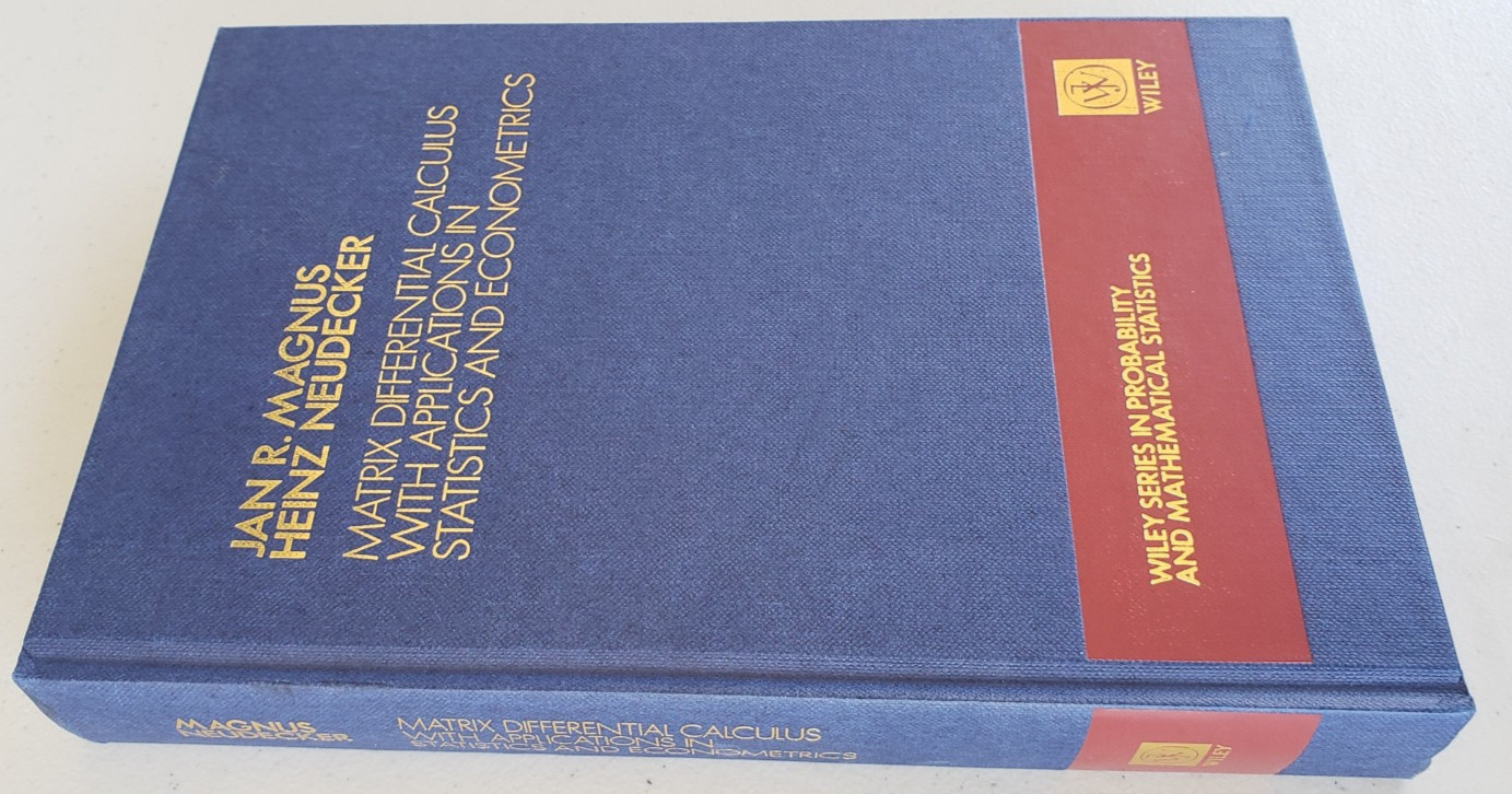 Matrix Differential Calculus Magnus Neudecker 1988 1st Ed Wiley NOS Scarce