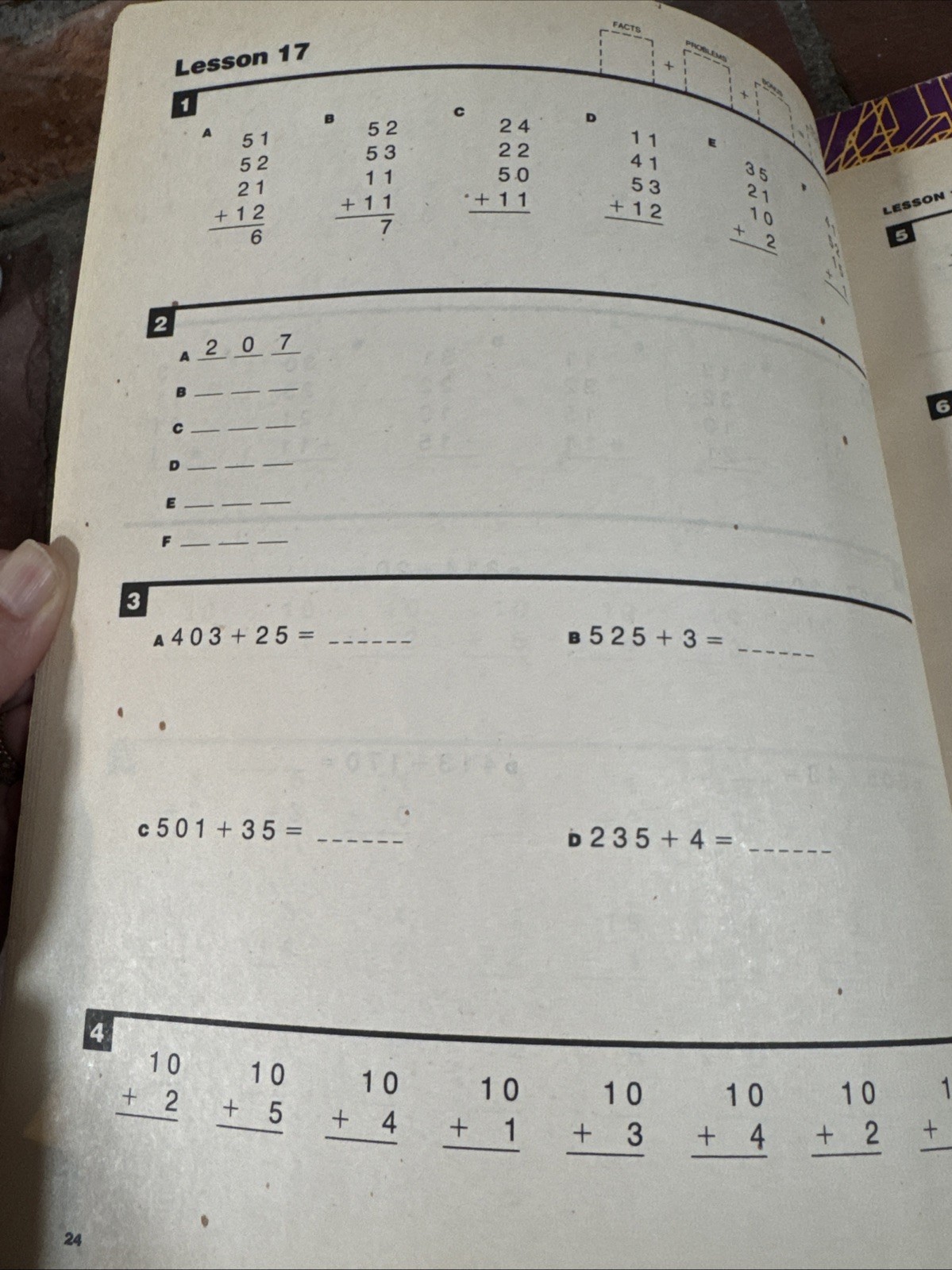 SRA Corrective Mathematics ADDITION by Engelmann Presentation And Student Book