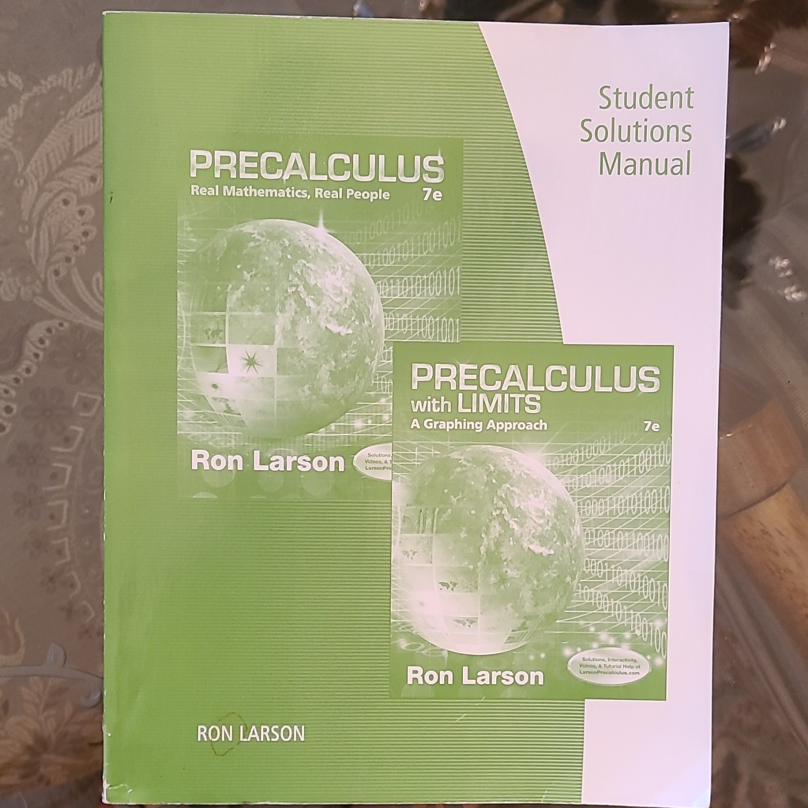 Ron Larson Precalculus Student Solutions Manual 7th Ed Real Math Real People