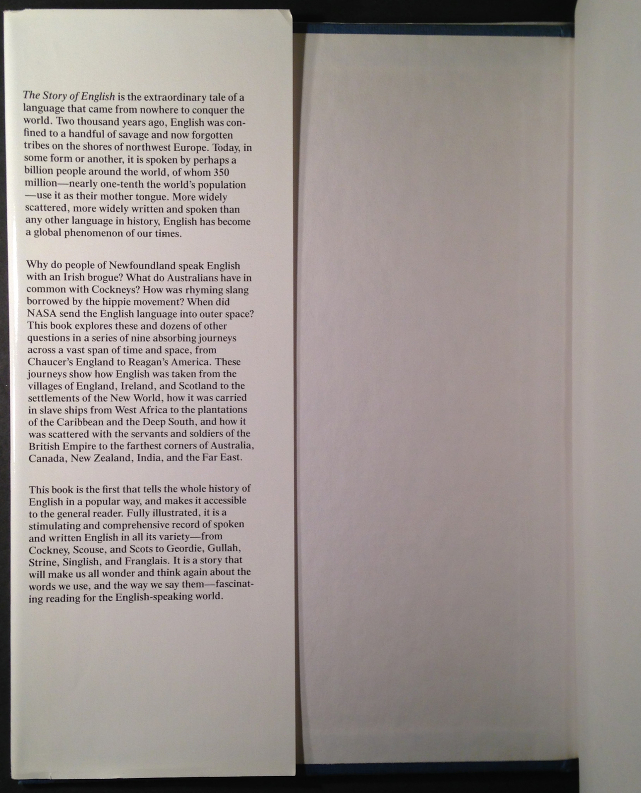 The Story of English by William Cran, Robert MacNeil Robert McCrum 1986 HCDJ