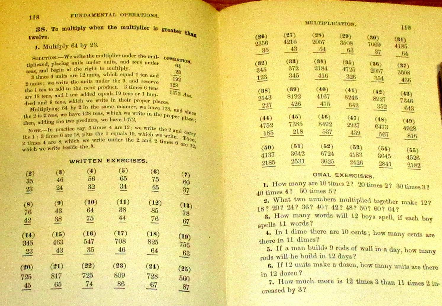 The Normal Rudiments Of Arithmetic Oral and Written 1905 H/C 239 Pages