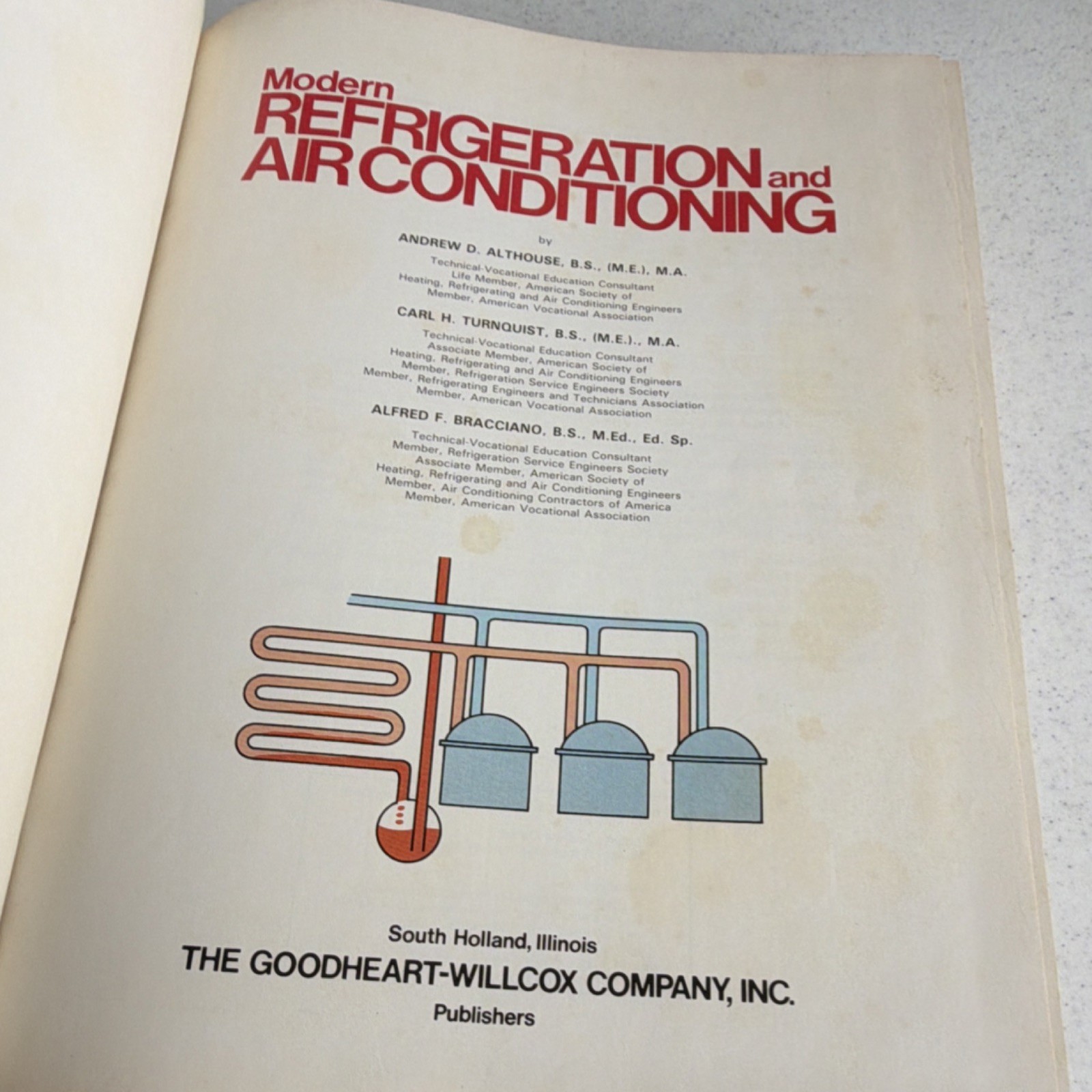 Modern Refrigeration and Air Conditioning 1988 Hardcover by Althouse