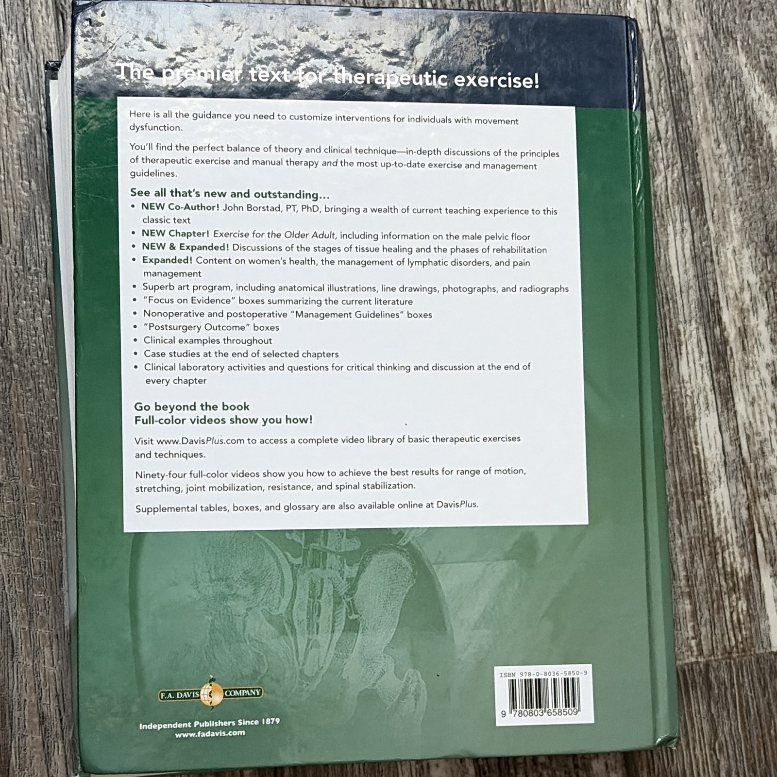 F.A. Davis Therapeutic Exercise: Foundations & Techniques 7th Ed Kisner HC 2007