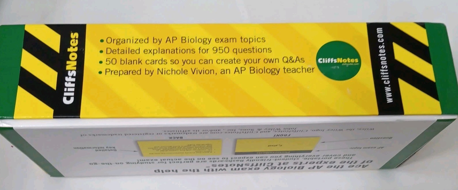 AP Biology Flashcards CliffsNotes by Nicole Vivion 950+50 blank cards. VGC!