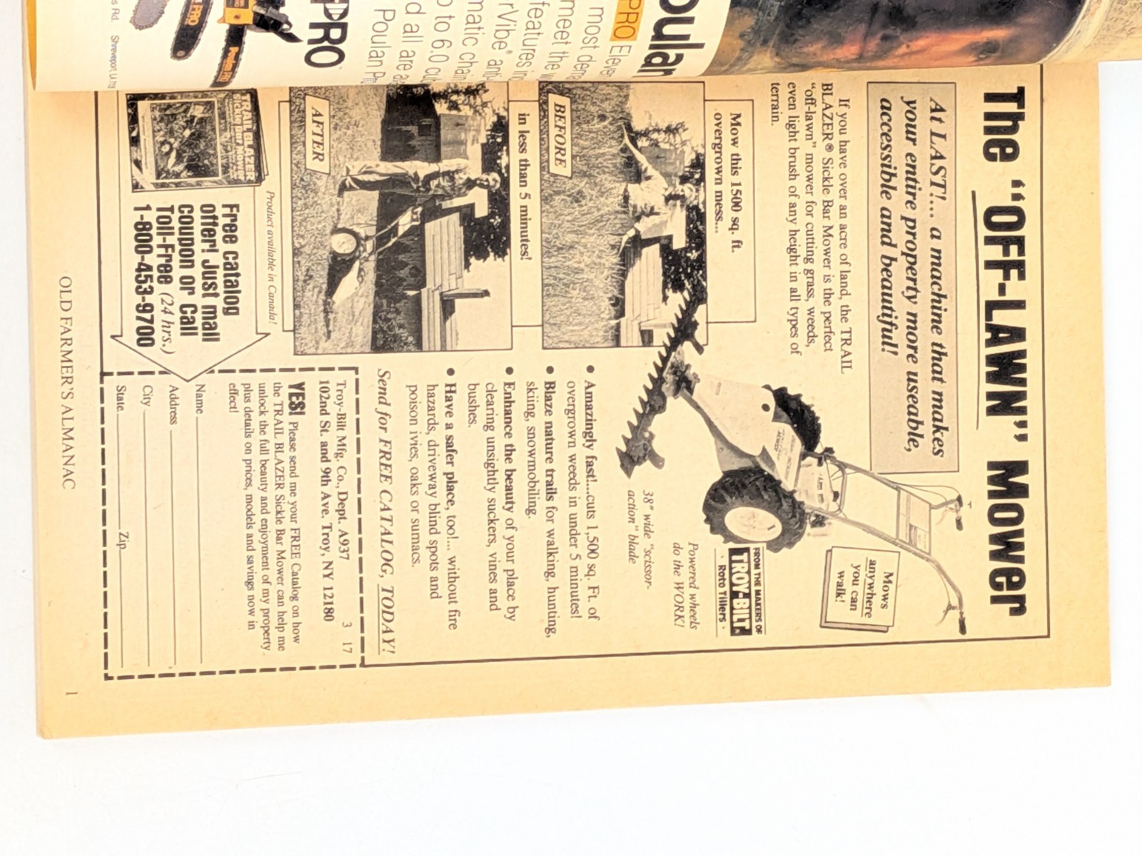 1989 THE OLD FARMERS ALMANAC 197th ANNIVERSARY Planting Zodiac Secrets Recipe