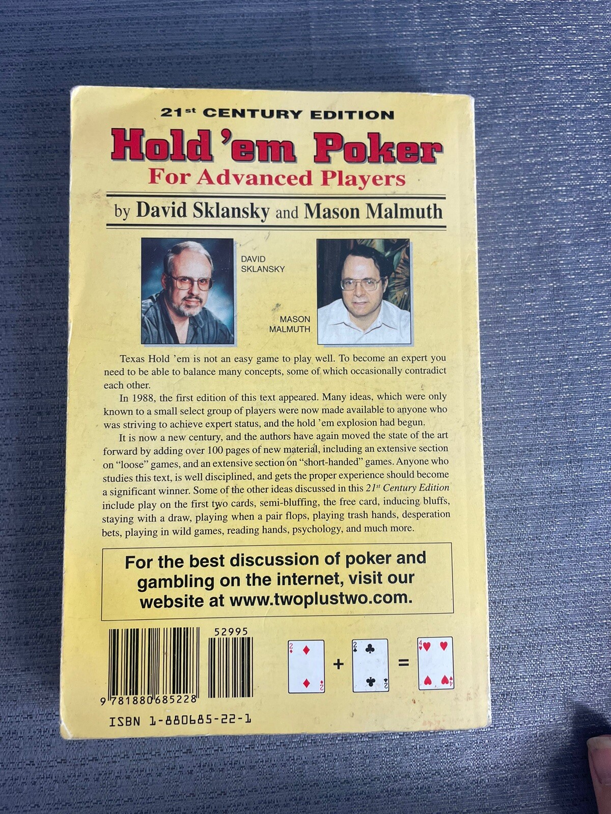 Hold’em Poker for Advanced Players : 21st Century Edition by David Sklansky and