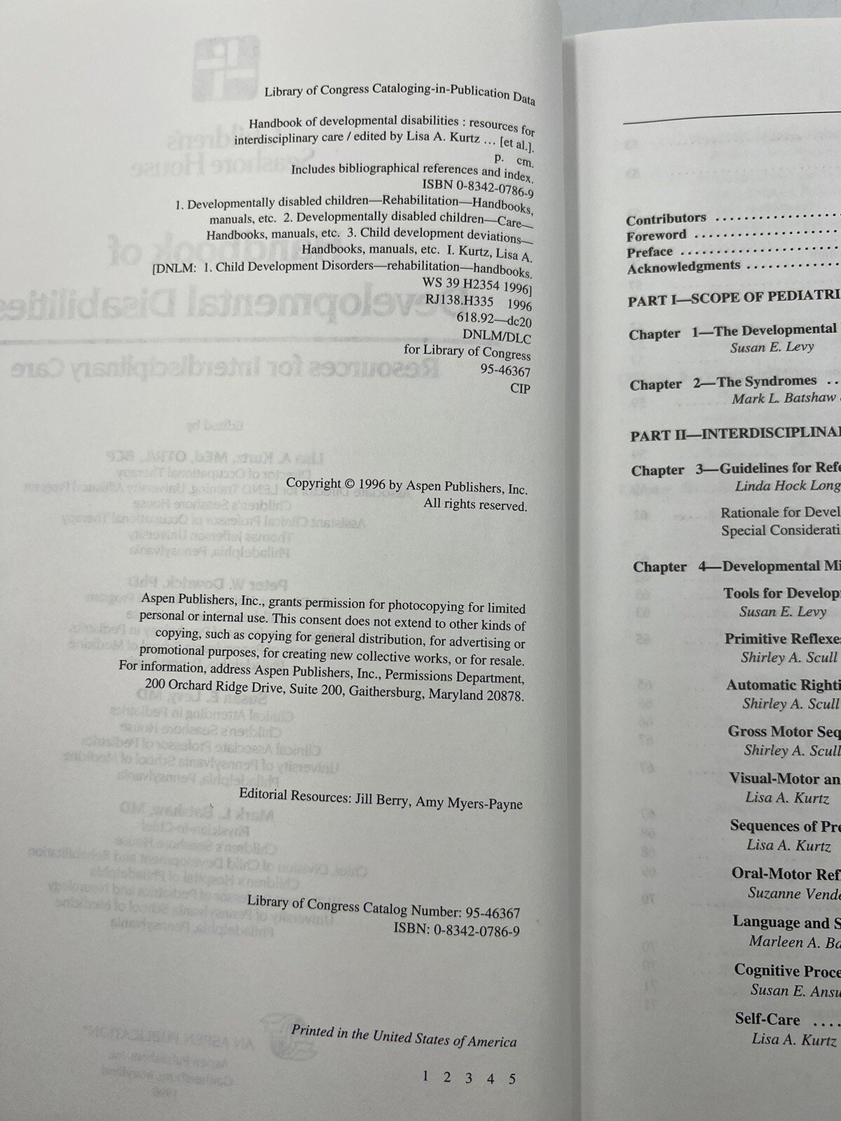 Handbook of Developmental Disabilities Resources for Interdisciplinary Care Book