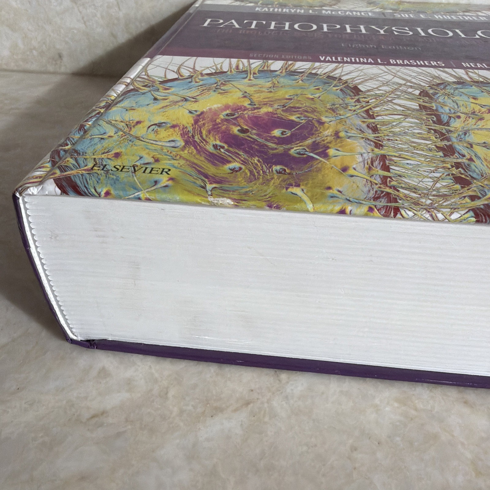 Pathophysiology Eighth Edition Hardcover by McCance Huether Elsevier Used Good