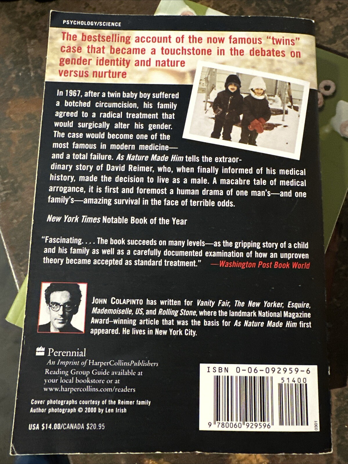 As Nature Made Him : The Boy Who Was Raised As a Girl by John Colapinto…