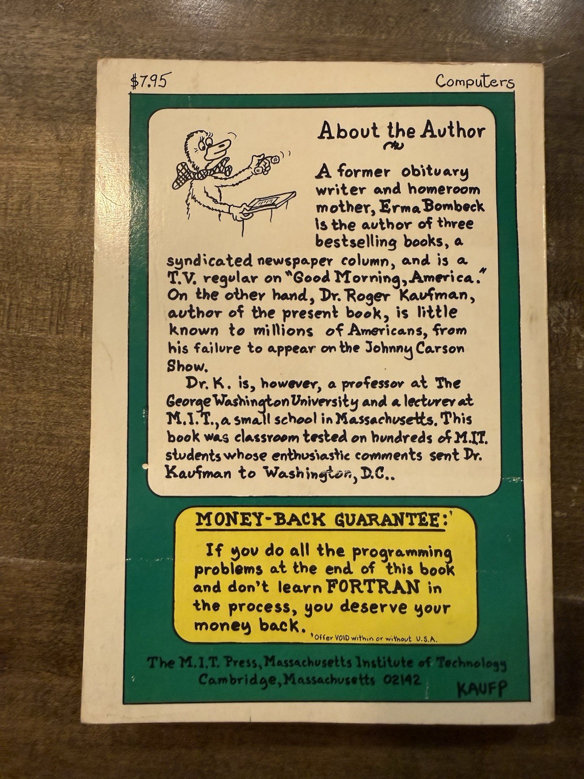 A Fortran Coloring Book – Dr. Kaufman Computer Programming MIT Press 1978