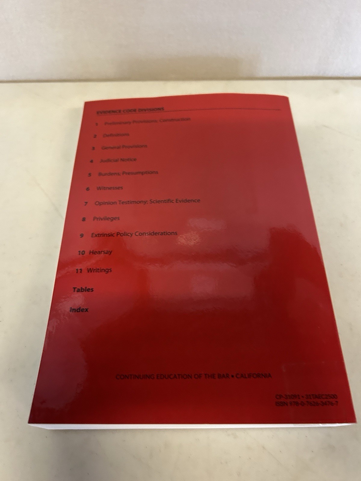 Trial Attorney’s Evidence Code Notebook 2025 Edition CEB