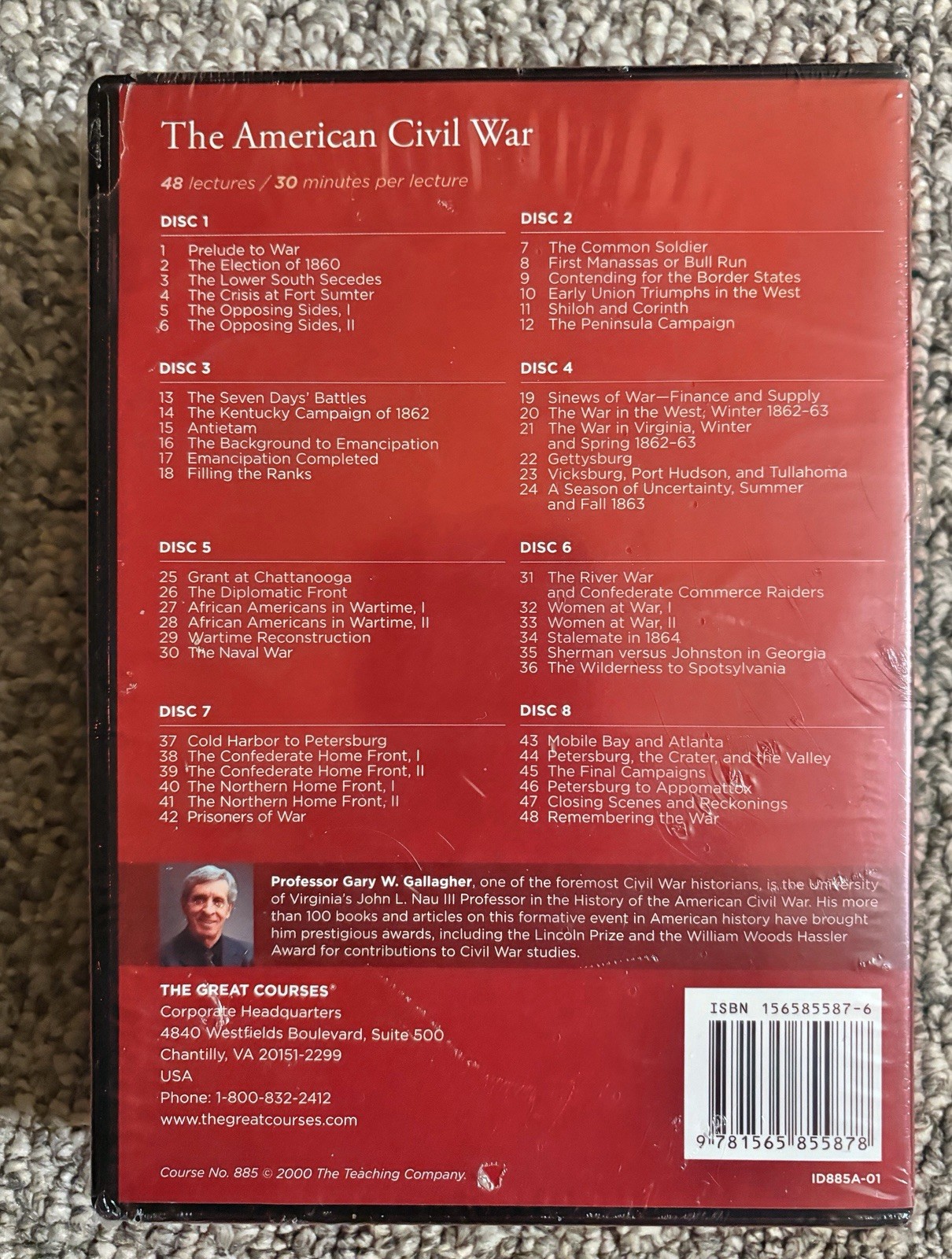 The American Civil War – Great Courses – 8 Disc Set with Course Guidebook