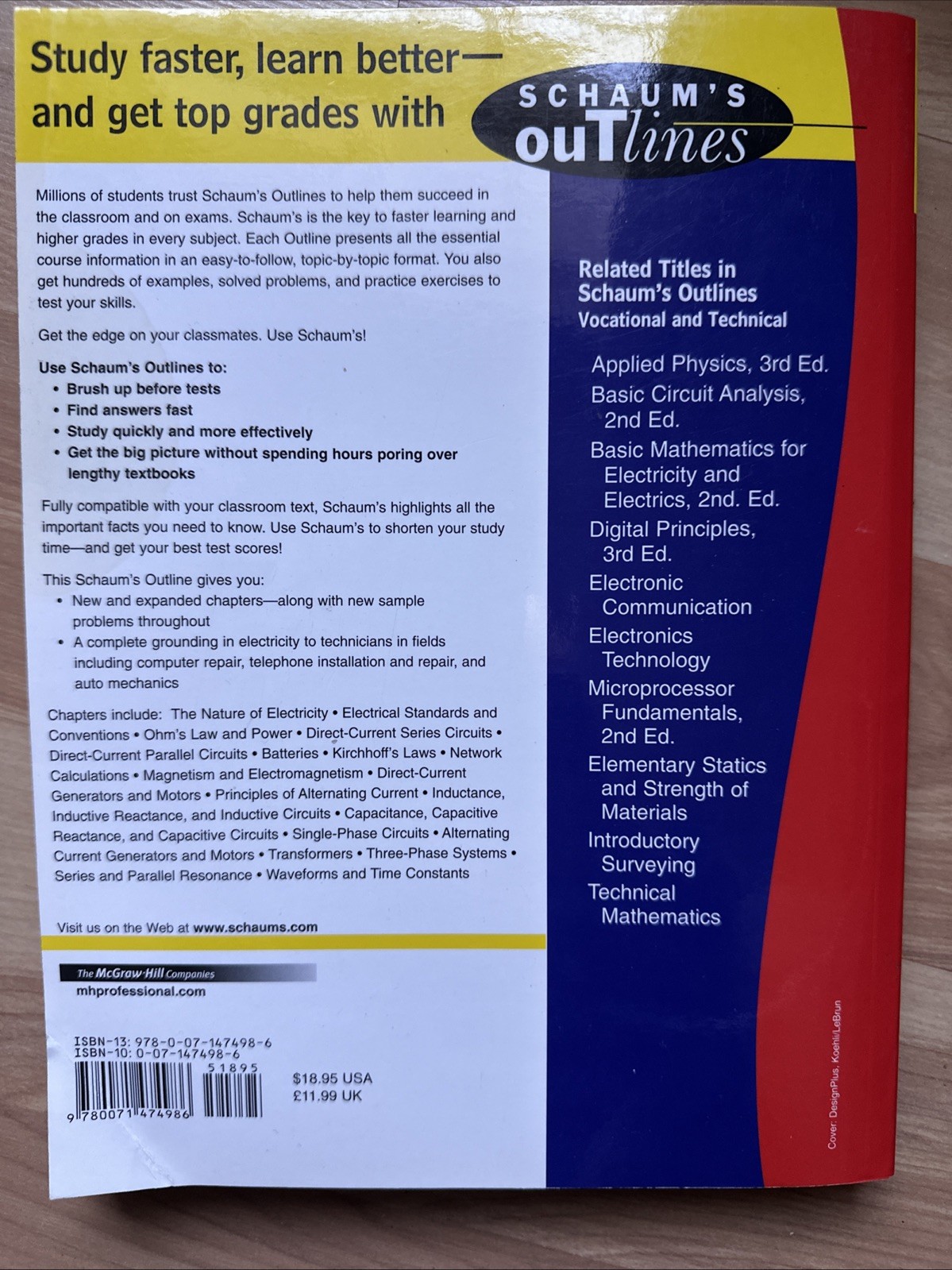 Schaum’s Outline Ser.: Schaum’s Outline of Basic Electricity by Milton Gussow