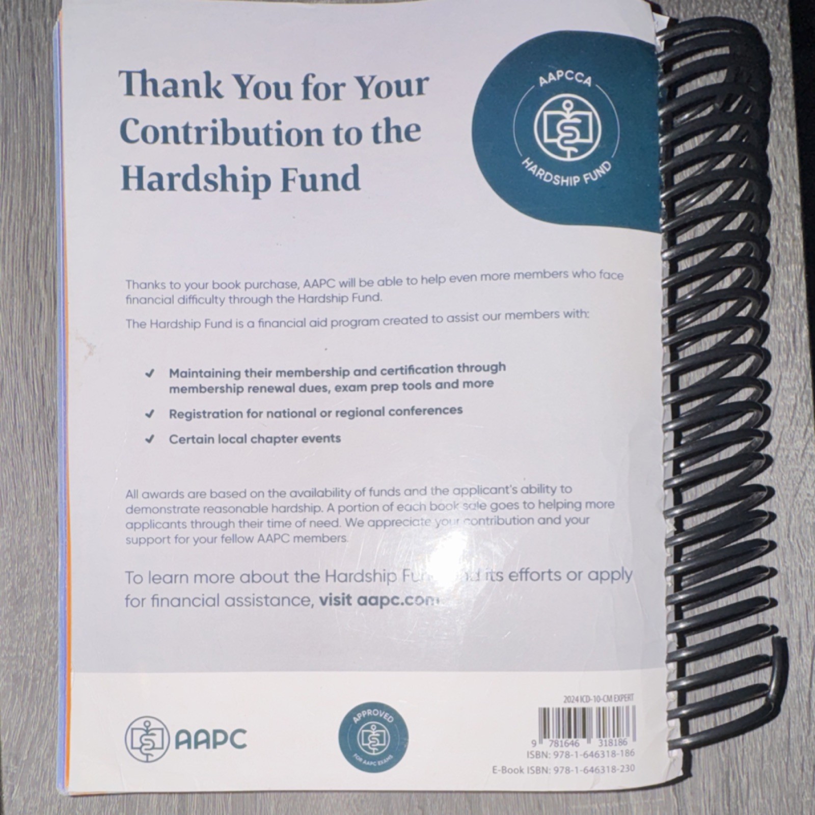 AAPC ICD-10-CM Expert 2024 Spiral Bound Diagnosis Codes Medical Textbook