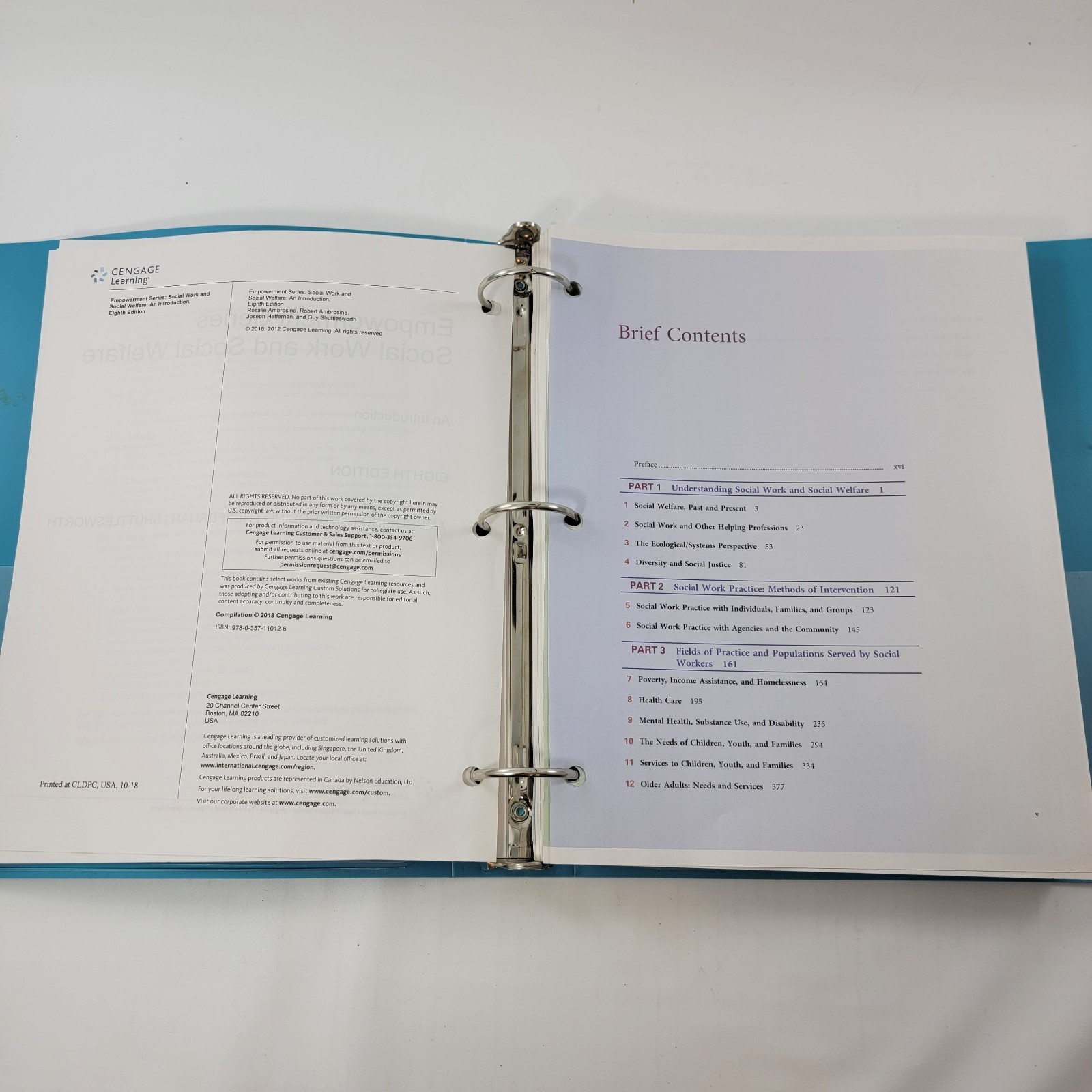 Cengage Learning Sociology / Psychology Textbooks 2018 Lot Of 4 Loose Leaf