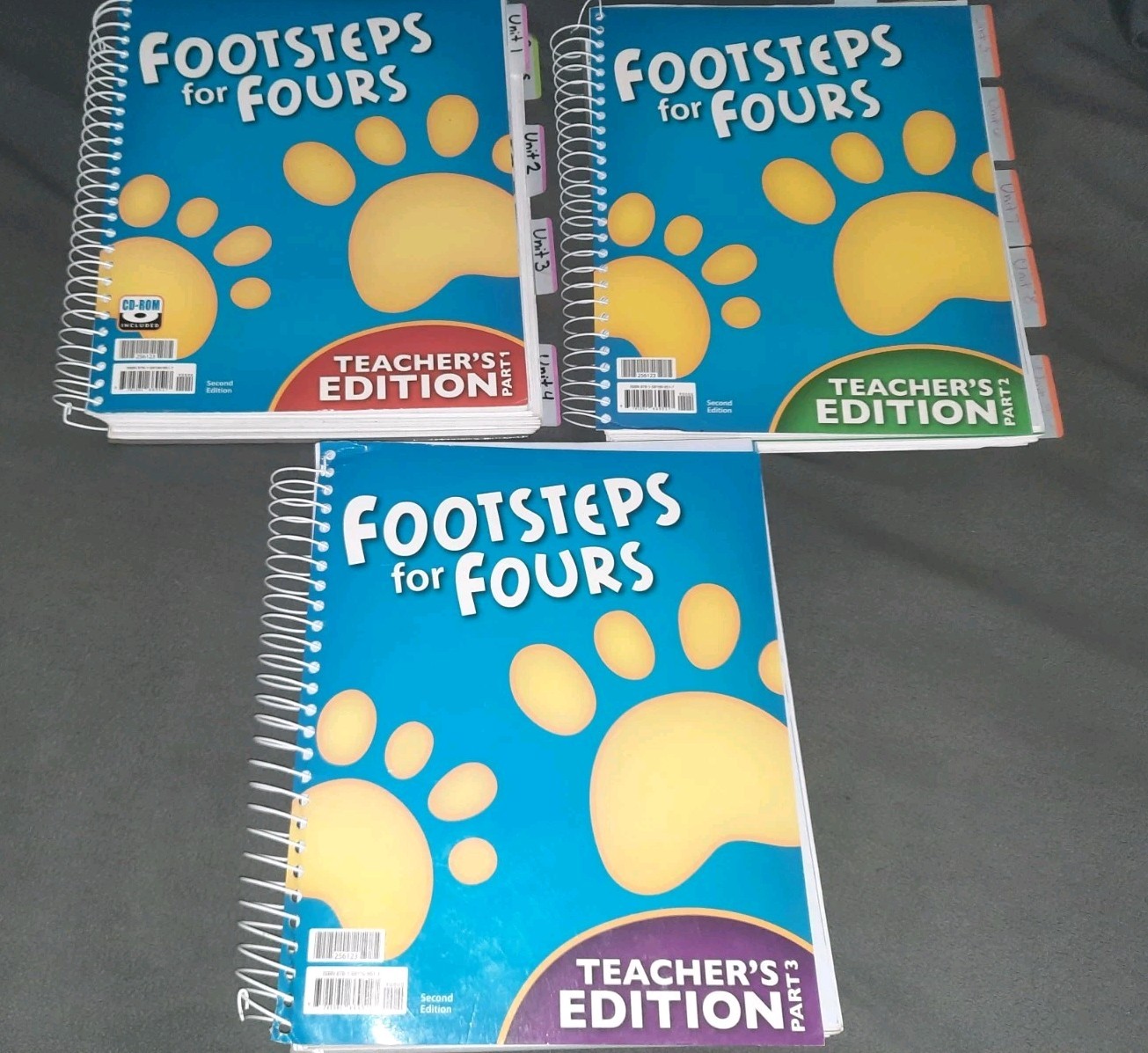 Footsteps for Fours Teacher’s Edition Part 1, 2 & 3 & CD Complete K4, BJU Press