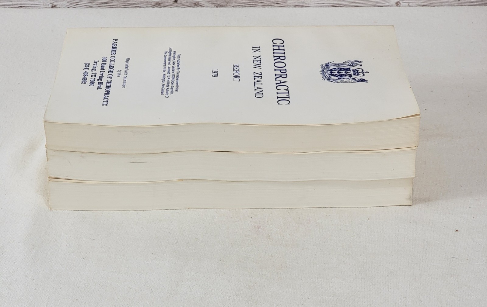 Bulk Lot of 7 Chiropractic in New Zealand 1979 Report Parker College Reprints