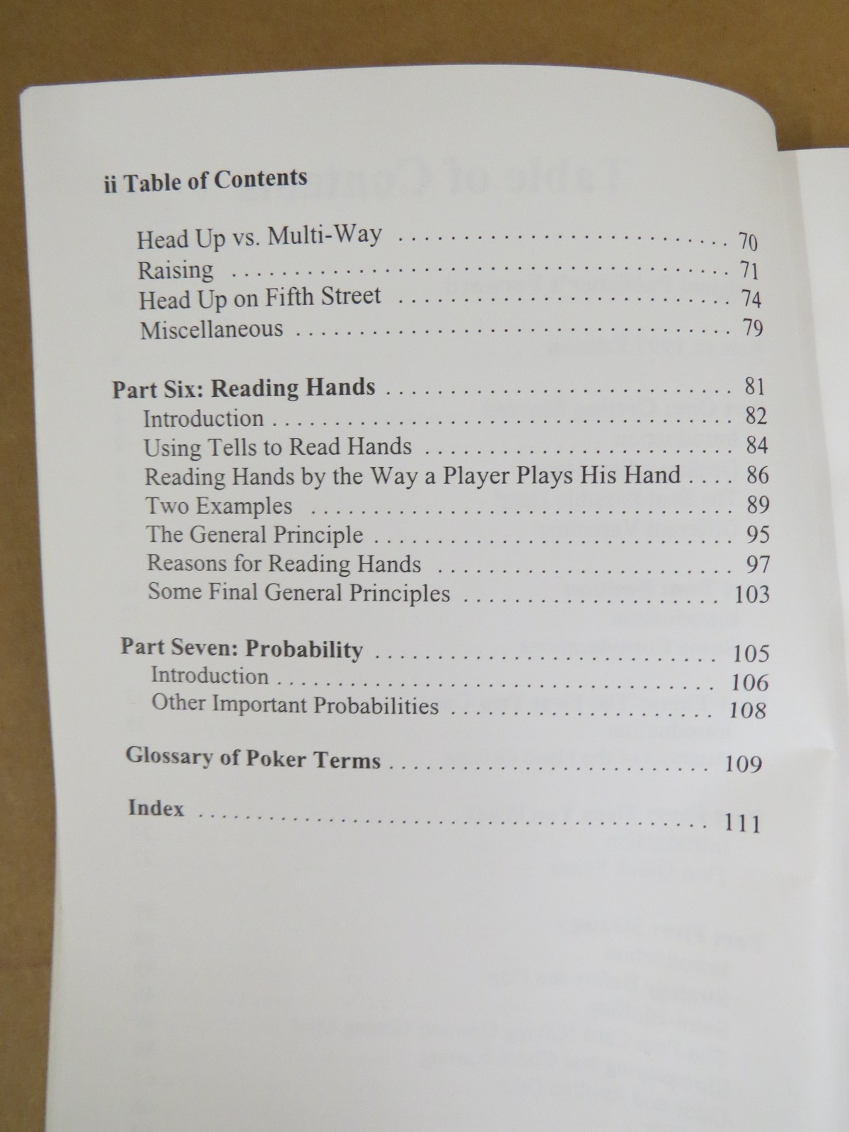 Hold’em Poker – Paperback By Sklansky, David – 2000 PB Gambling Game Skill