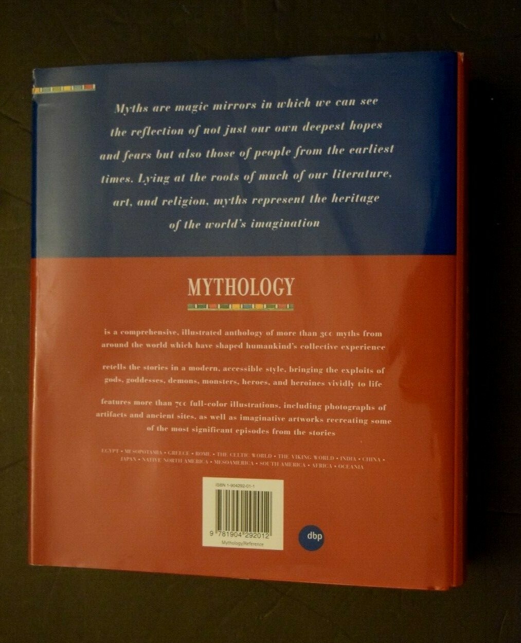 “MYTHOLOGY – ILLUSTRATED ANTHOLOGY..” Book, 256 Pages, New, (c)1999, ALCOVE #14