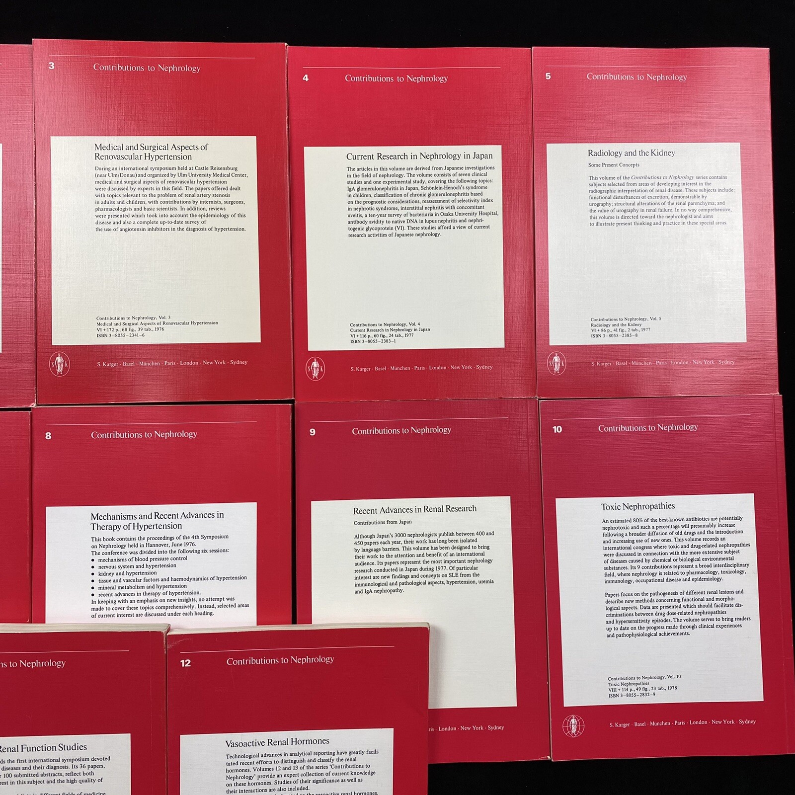 Contributions To Nephrology 5th Nephrological Symposium Hannover 1977 Vol. 1-12
