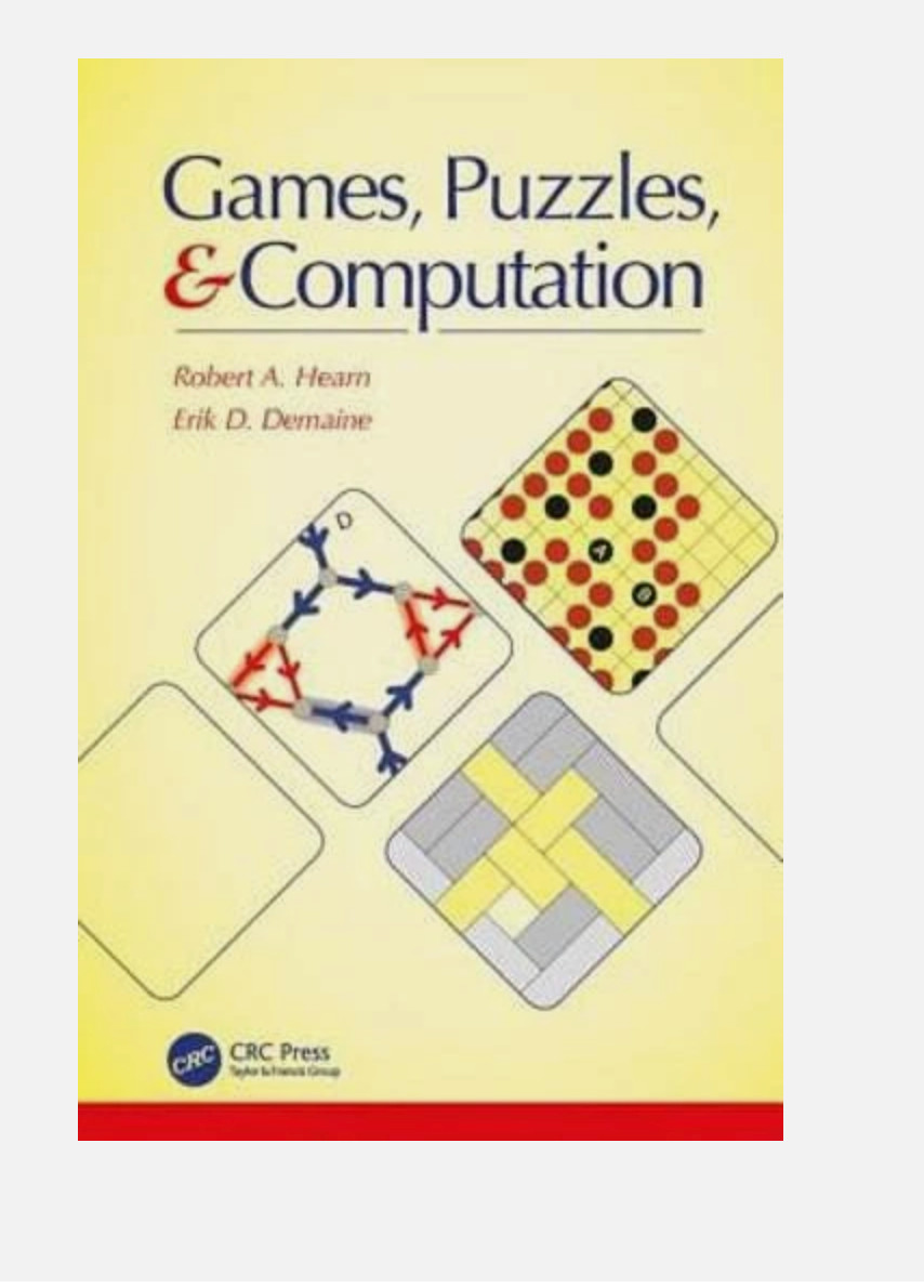 Games, Puzzles, & Computation by Robert A Hearn: Used ALMOST NEW CONDITION!!